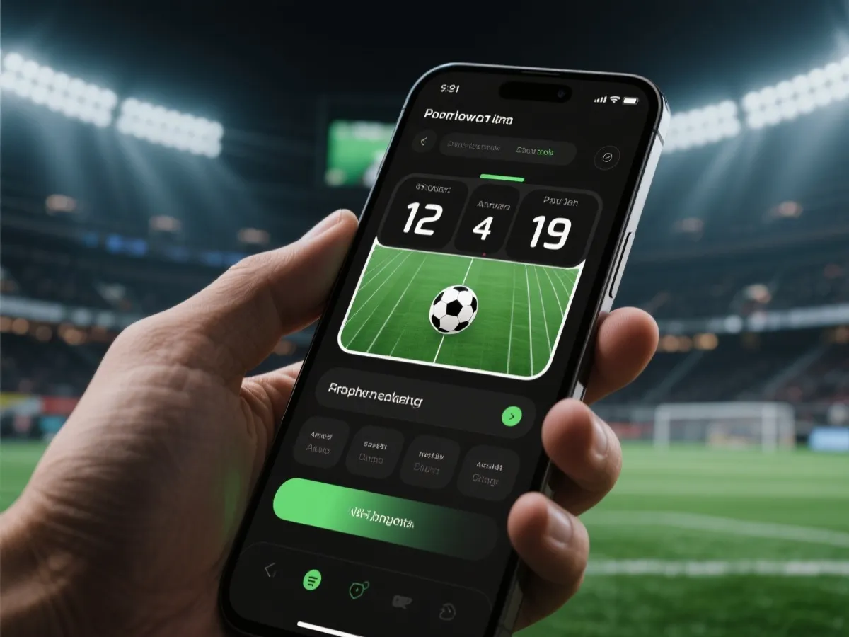 手機版即時比分介面示意圖